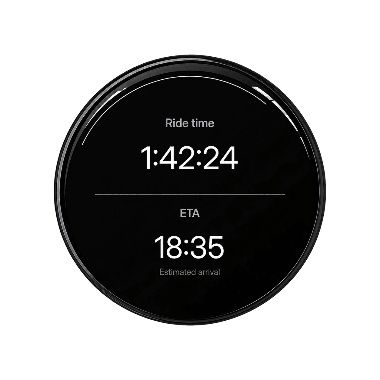 Bicino ride time screen