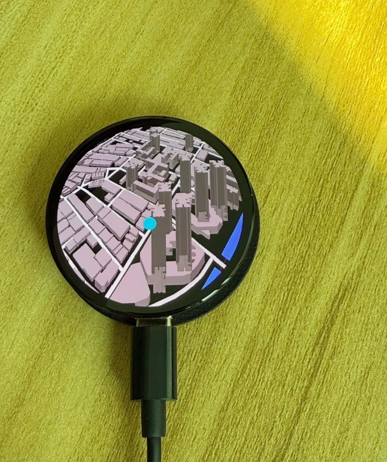 Bicino prototype displaying a three-dimensional navigation map